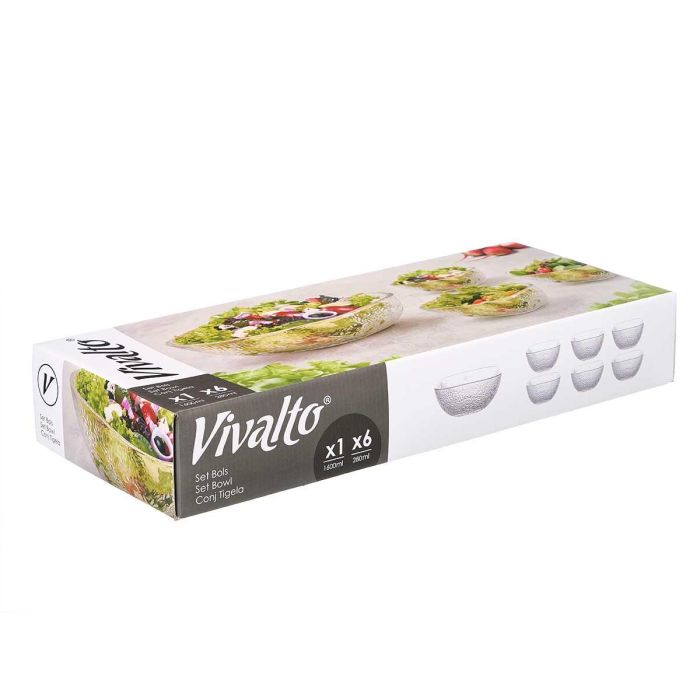Set 7 Pcs Relieve Fino 1 Bol Grd 6 Bol Peq Vivalto 54X9CM (4 Unidades) 1 Set 7 Pcs Relieve Fino 1 Bol Grd 6 Bol Peq Vivalto 54X9CM (4 Unidades) 1