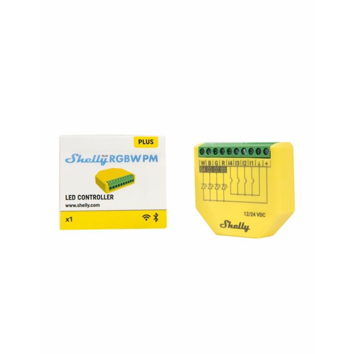 Shelly Relais "Plus RGBW PM" WLAN Bluetooth LED Lichtcontroller Unterputz 1 Shelly Relais "Plus RGBW PM" WLAN Bluetooth LED Lichtcontroller Unterputz 1