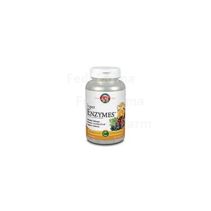 Kal Super Enzymes 60 Comprimidos. Apoyo digestivo con 11 enzimas y plantas para una digestión eficaz