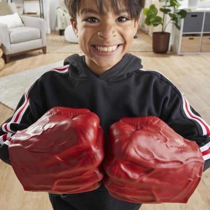 Hasbro G0070 Súper Puños Gamma de Hulk Rojo para Niños +5 Años - Juguete de Rol y Acción, Agarres Seguros, Inspirado en Capitán América 2