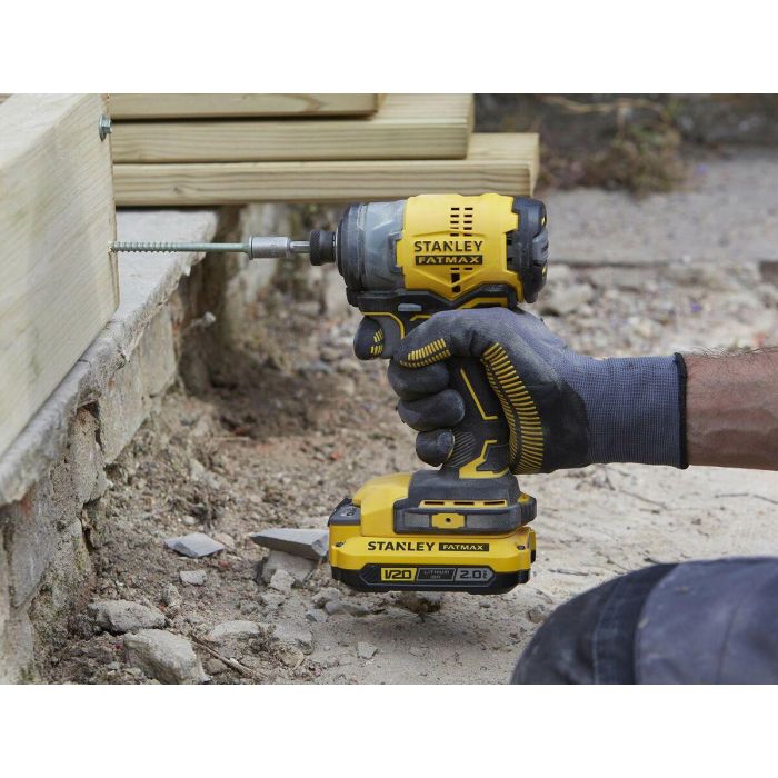 Stanley Fatmax Atornillador de Impacto SFMCF820D2K-QW Brushless Litio 18V 190 Nm 2 Baterías 2Ah 6