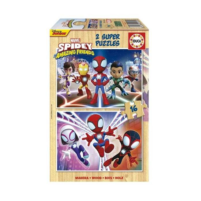 Puzzle 2x16 piezas spidey & his amazing friends Puzzle 2x16 piezas spidey & his amazing friends