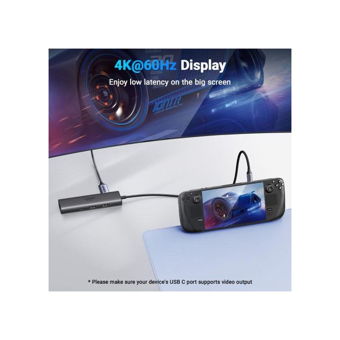 Ugreen Revodok 6-In-1 4K@60Hz Hdmi Eth Dock Acoplamiento Base Gris 4