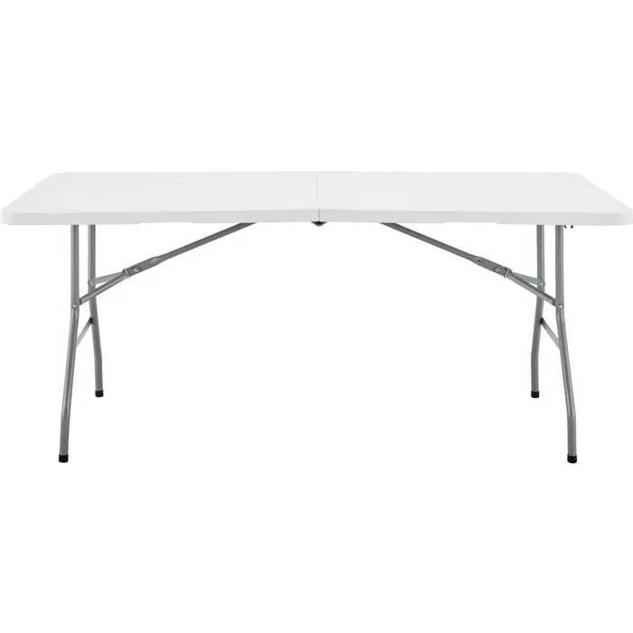Mesa Plegable 180 cm Plástico Resistente a la Intemperie para 8 Personas Uso Interior y Exterior 2 Mesa Plegable 180 cm Plástico Resistente a la Intemperie para 8 Personas Uso Interior y Exterior 2