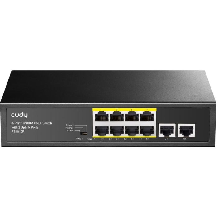 Cudy Switch Gigabit PoE+ Gestionado FS1010P de 8 Puertos Gigabit Ethernet y 2 Puertos de Enlace Superior 0 Cudy Switch Gigabit PoE+ Gestionado FS1010P de 8 Puertos Gigabit Ethernet y 2 Puertos de Enlace Superior 0