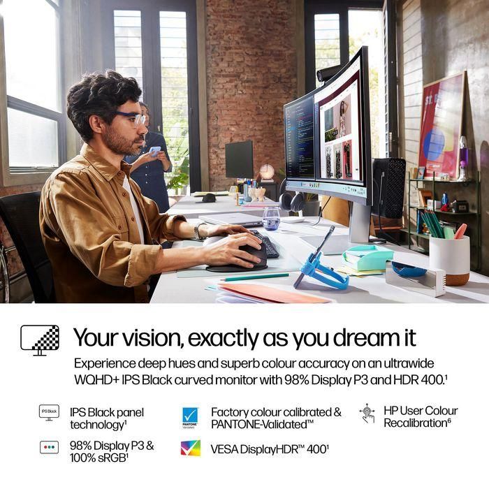 HP Monitor 738pu 37.5" WQHD+ Thunderbolt 4 Curvo PVC Free 6