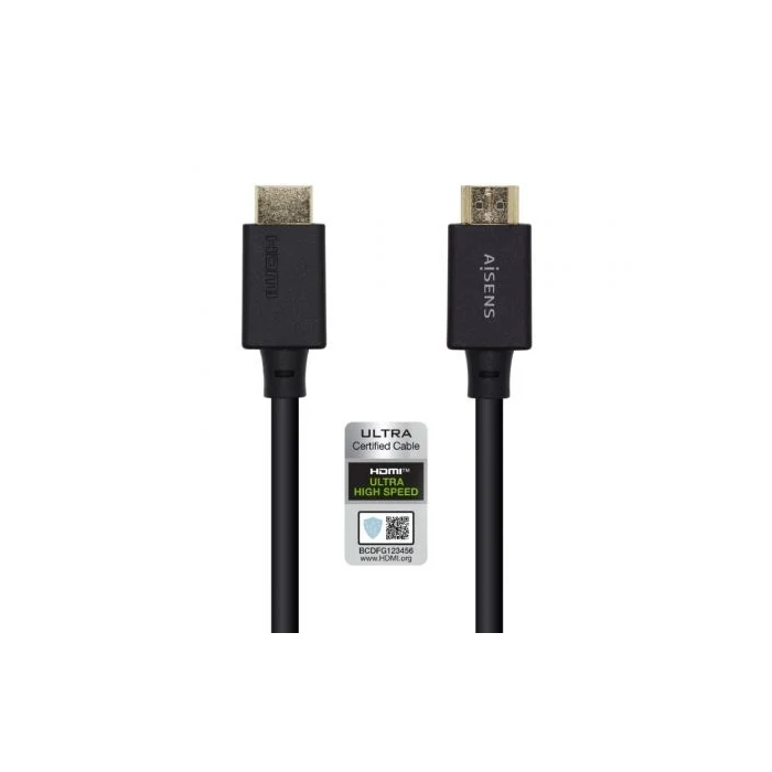 Aisens Cable HDMI V2.1 Premium Alta Velocidad HEC 8K@60Hz 48Gbps Macho-Macho Negro 3.0m 0 Aisens Cable HDMI V2.1 Premium Alta Velocidad HEC 8K@60Hz 48Gbps Macho-Macho Negro 3.0m 0