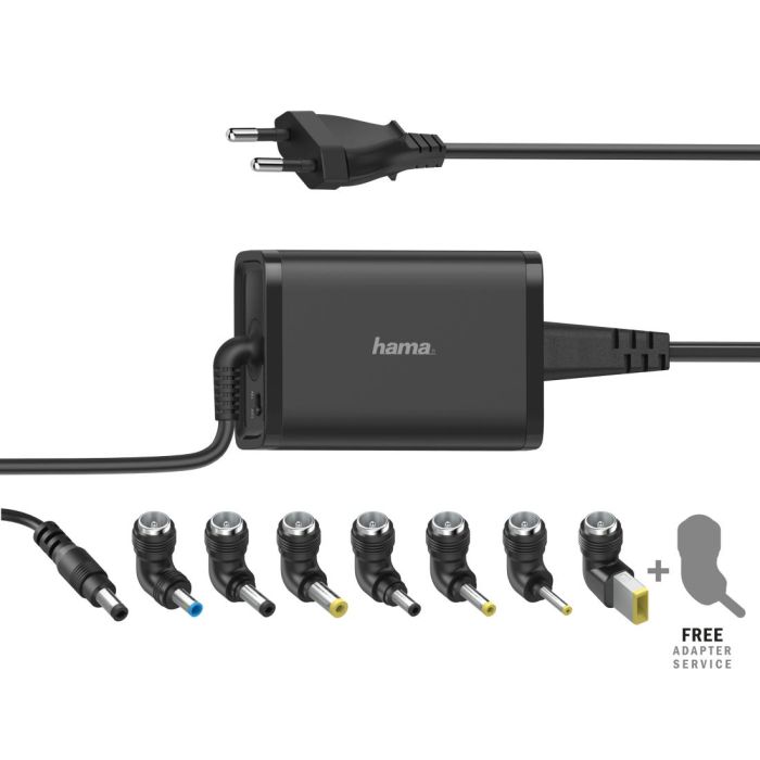 HAMA Cargador universal portatil 7 adapt., de 15-19V/65W