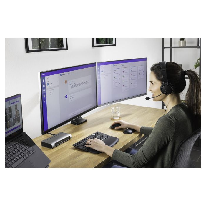 Kensington Brazo para Monitor 2TFT Ajustable en Altura con un Toque para Dos Monitores Montaje Escritorio Negro