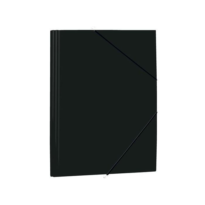 Mariola Carpeta con Gomas y Solapas Folio Polipropileno 450 Micras Negro (12 Unidades) (12 Unidades)