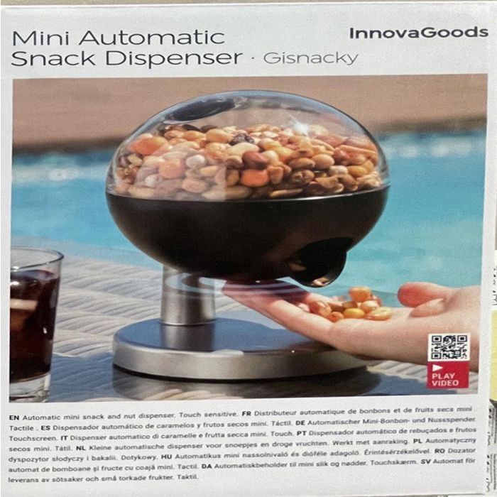 Mini Dispensador Automático de Caramelos y Frutos Secos InnovaGoods 1 Mini Dispensador Automático de Caramelos y Frutos Secos InnovaGoods 1