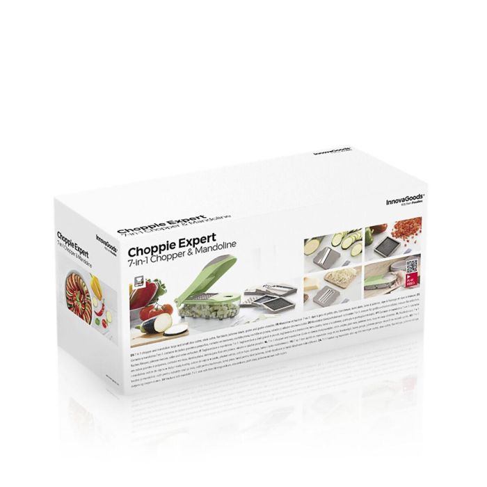 Cortador de Verduras, Rallador y Mandolina con Recetas y Accesorios 7 en 1 Choppie Expert InnovaGoods 1