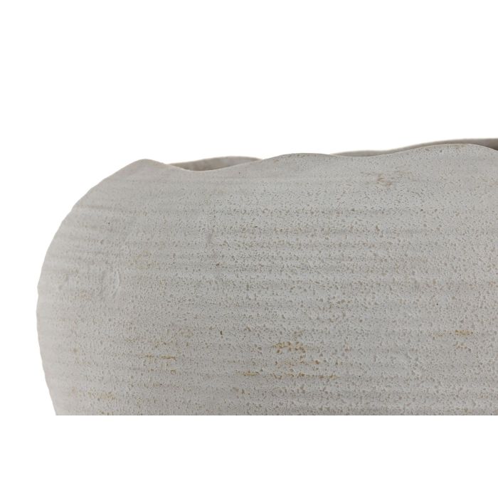 Jarron Scandi DKD Home Decor Blanco Marron 23.5 x 17 x 23.5 cm (4 Unidades) 1