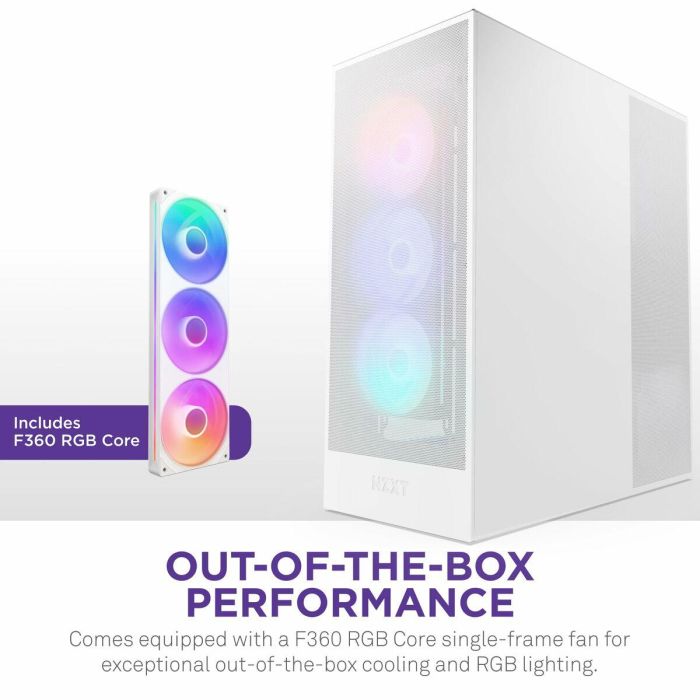 Caja Semitorre ATX NZXT H7 Flow RGB Midi Blanco 12 Caja Semitorre ATX NZXT H7 Flow RGB Midi Blanco 12