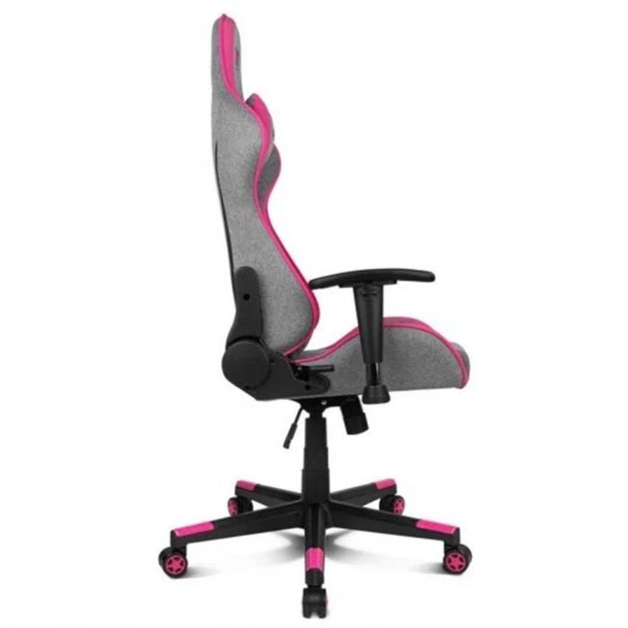 Drift Silla Gaming DR90 PRO, Silla de Escritorio, Reposabrazos 2D, Cojines Lumbar y Cervical, Regulable en Altura, Reclinable, Gris/Rosa 4