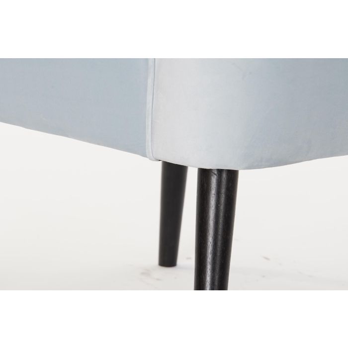 DKD Home Decor Butaca Sixties, Poliéster y Metal, Color Azul Celeste y Negro, Desmontable, Medidas 76x82x76 cm, Altura Asiento 42 cm 3