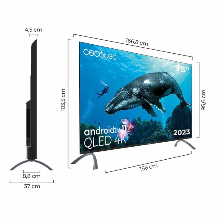 Smart TV Cecotec V2 series VQU20075 4K Ultra HD HDR10 QLED Dolby Vision 4