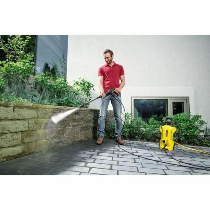 Karcher Hidrolimpiadora de alta presión K2 Premium Power Control con Ruedas, Manguera 7m, Lanza Vario Power y Boquilla Giratoria 4