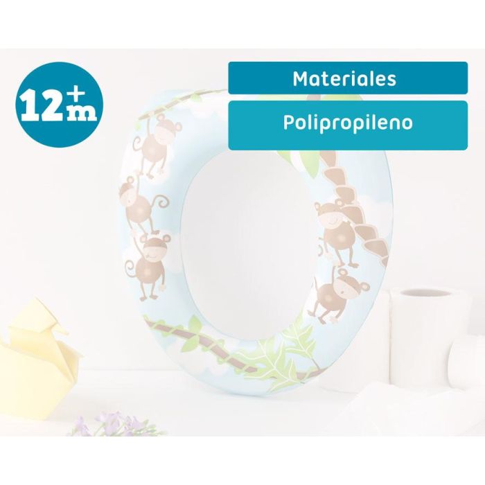 KioKids Reductor WC Acolchado Monos para Niños +12 meses - Cómodo, Higiénico y Multicolor para Inodoros Estándar 4 KioKids Reductor WC Acolchado Monos para Niños +12 meses - Cómodo, Higiénico y Multicolor para Inodoros Estándar 4