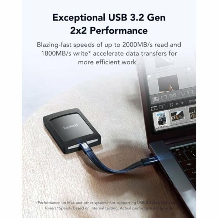 Lexar LSL500M001T-RNBNG Unidad Externa SSD 1 TB USB Tipo C 3.2 Gen 2x2 2000 MB/s Negro 6 Lexar LSL500M001T-RNBNG Unidad Externa SSD 1 TB USB Tipo C 3.2 Gen 2x2 2000 MB/s Negro 6
