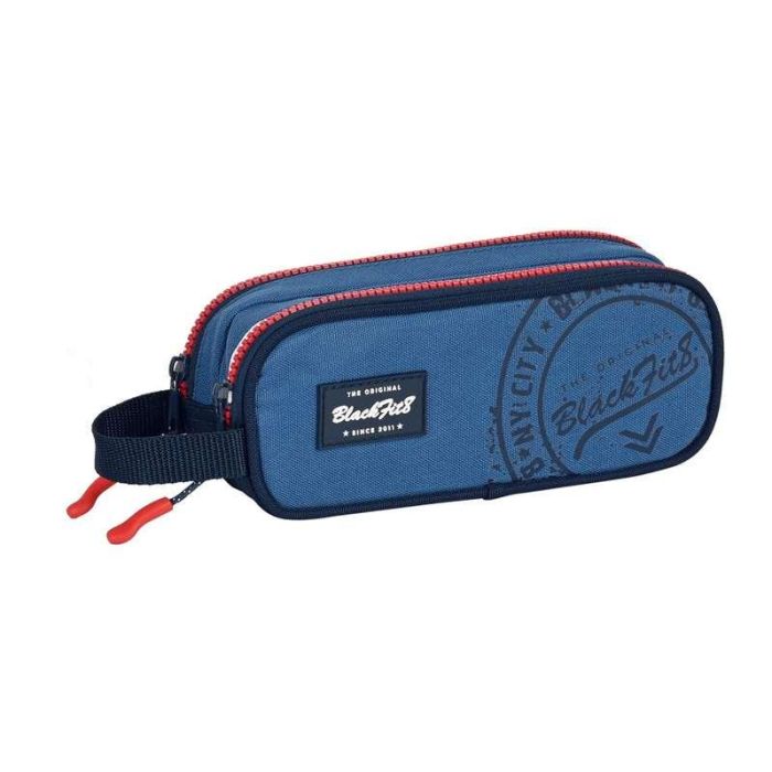 Estuche Escolar BlackFit8 Stamp Azul 21 x 8 x 6 cm Estuche Escolar BlackFit8 Stamp Azul 21 x 8 x 6 cm