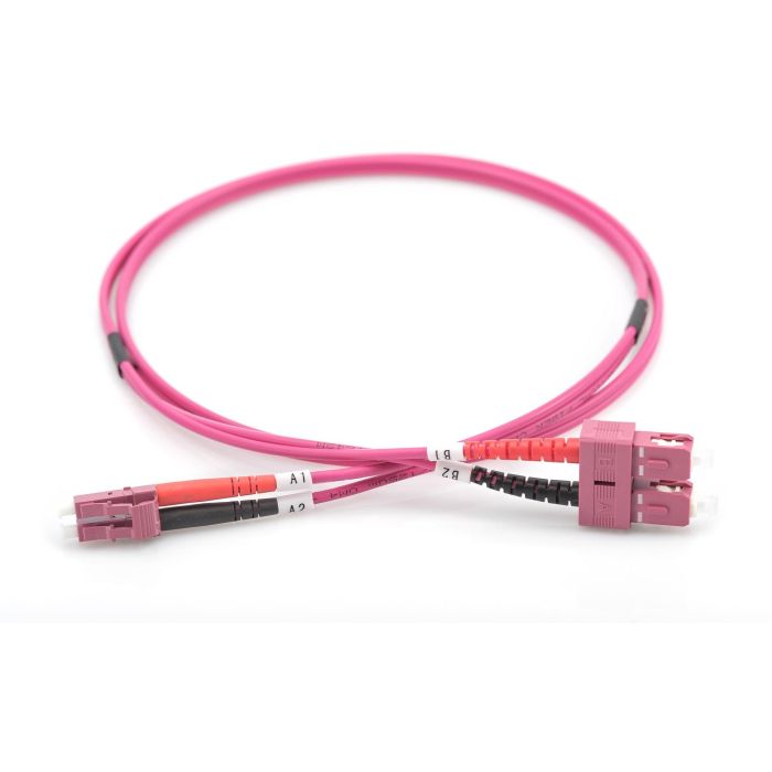 DIGITUS LWL Patchkabel LC -> SC 5.00m Multimode Duplex OM4 3
