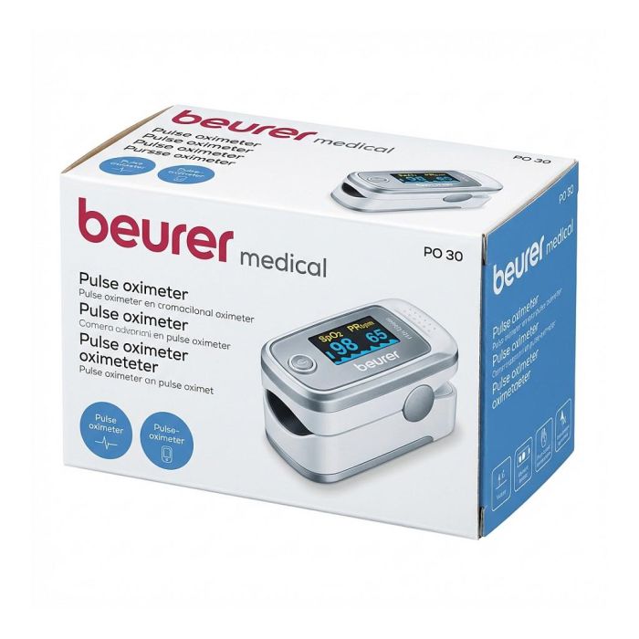 Beurer PO-30 Pulsioxímetro para Medición de Oxígeno en Sangre y Frecuencia Cardíaca Beurer PO-30 Pulsioxímetro para Medición de Oxígeno en Sangre y Frecuencia Cardíaca