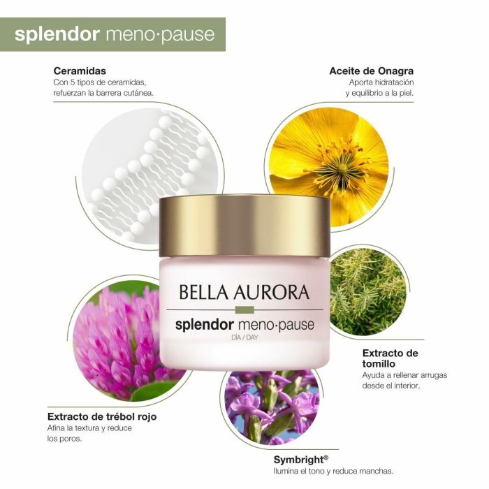 Bella Aurora SPLENDOR Menopause Día 50 ml - Crema Facial Antiedad Reafirmante e Hidratante para Piel Madura 3 Bella Aurora SPLENDOR Menopause Día 50 ml - Crema Facial Antiedad Reafirmante e Hidratante para Piel Madura 3