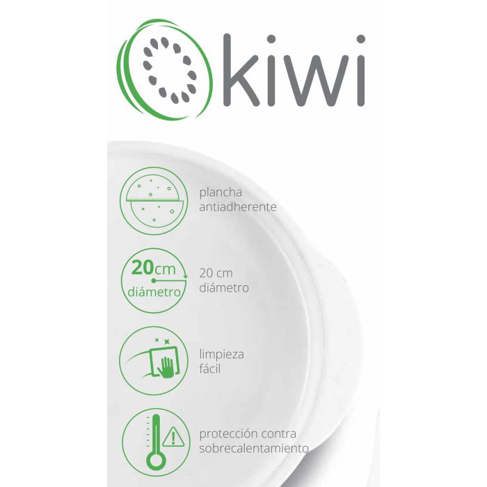 Kiwi Crepera Eléctrica Ø20 cm 600W 7 Kiwi Crepera Eléctrica Ø20 cm 600W 7