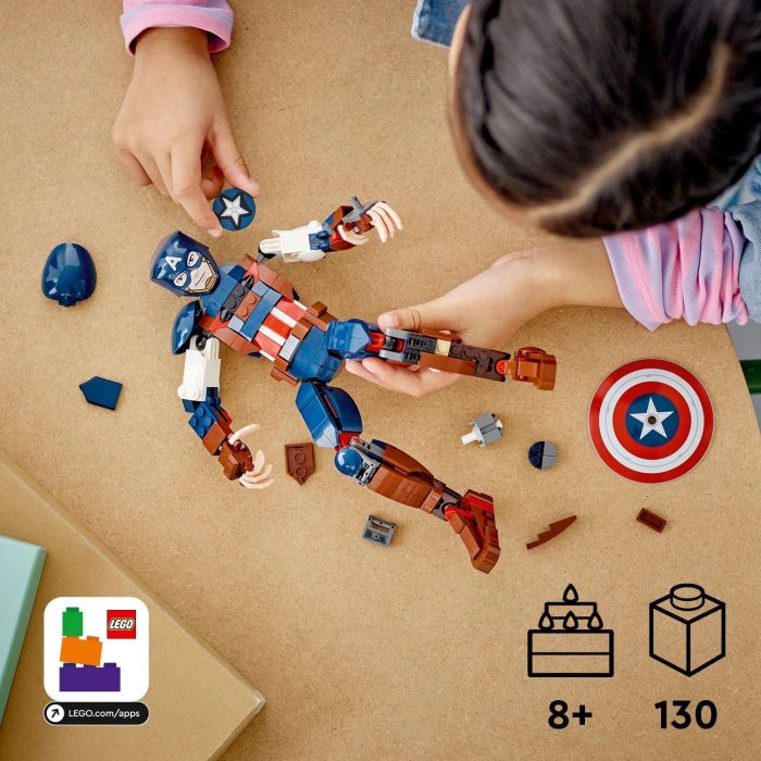 LEGO Capitán América Marvel Super Heroes Figura para Construir 310 Piezas 4 LEGO Capitán América Marvel Super Heroes Figura para Construir 310 Piezas 4