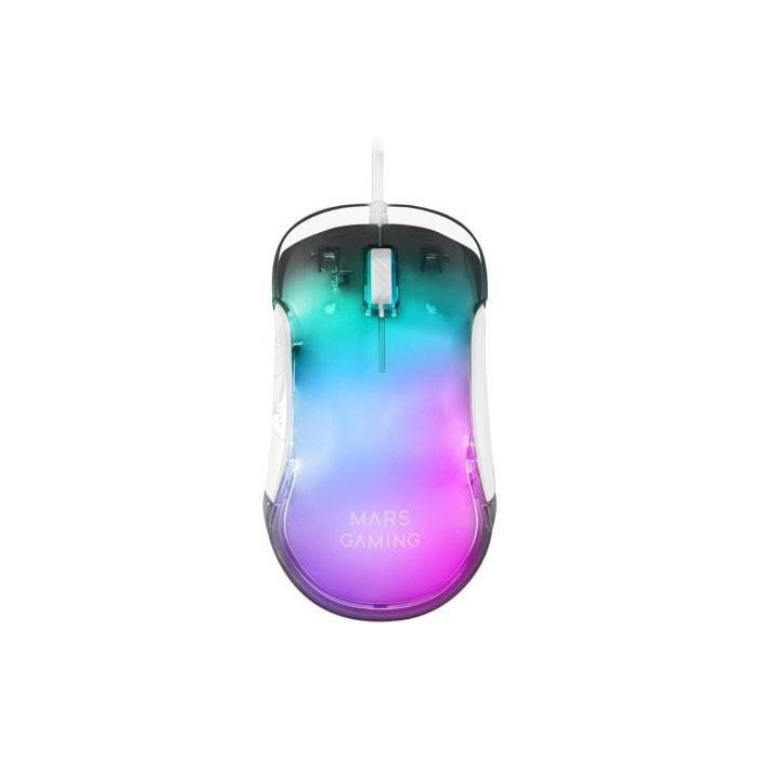 Mars Gaming MMGLOWW Ratón Gaming Ultraligero 75g con Acabado Espejo, 12800 DPI, Iluminación RGB Chroma-Glow, Blanco, Switches Huano Mars Gaming MMGLOWW Ratón Gaming Ultraligero 75g con Acabado Espejo, 12800 DPI, Iluminación RGB Chroma-Glow, Blanco, Switches Huano