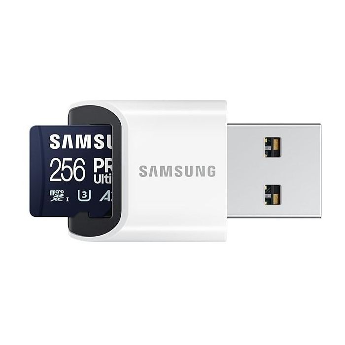 CARD 256GB Samsung PRO Ultimate microXC 200MB/s + USB-Kartenleser 3