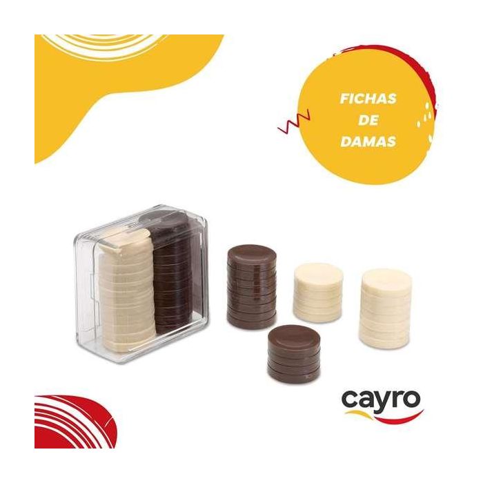 Cayro Accesorios de Damas de Plástico para el Juego en Caja 6x6x3 cm - Juego de Mesa Clásico para Niños +5 Años 4 Cayro Accesorios de Damas de Plástico para el Juego en Caja 6x6x3 cm - Juego de Mesa Clásico para Niños +5 Años 4