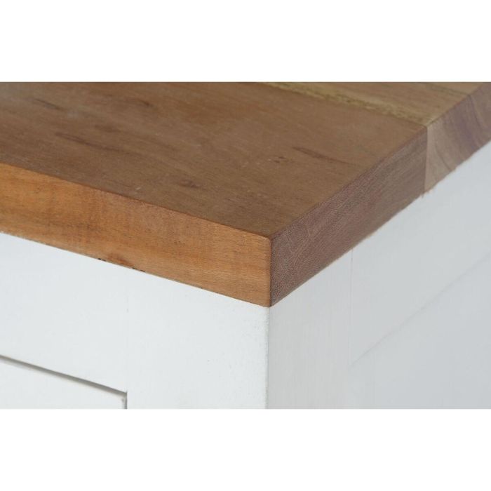 Mesita de Noche DKD Home Decor Blanco Marrón Acacia Madera de mango 45 x 40 x 60 cm 5 Mesita de Noche DKD Home Decor Blanco Marrón Acacia Madera de mango 45 x 40 x 60 cm 5