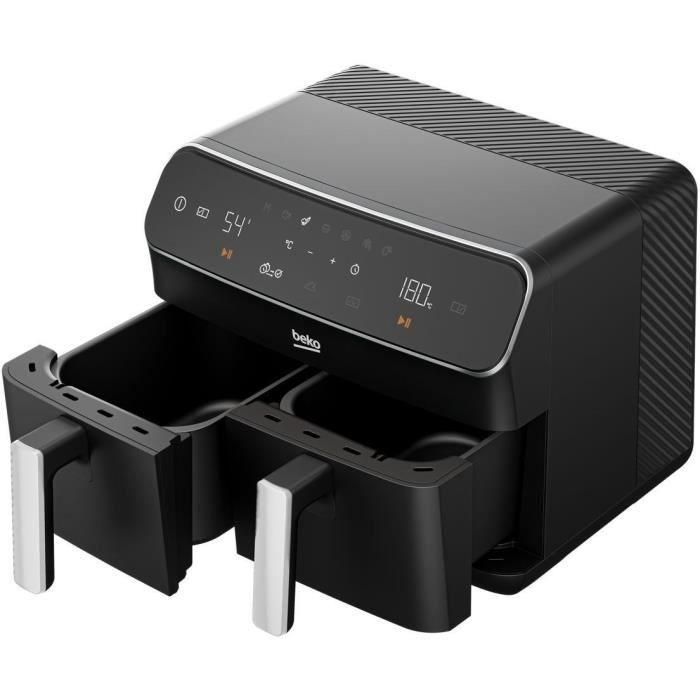 Freidora de aire caliente multifunción - BEKO - FRL5388B - 2400 W - 8,5 L para 2 kg de patatas fritas - 2 depósitos (2x 4,5 L) - Negra 2 Freidora de aire caliente multifunción - BEKO - FRL5388B - 2400 W - 8,5 L para 2 kg de patatas fritas - 2 depósitos (2x 4,5 L) - Negra 2