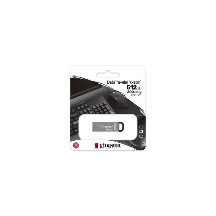 Kingston Technology DataTraveler Kyson unidad flash USB 512 GB USB tipo A 3.2 Gen 1 (3.1 Gen 1) Plata 3