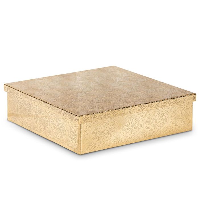 Caja Decorativa Alexandra House Living Multicolor Madera 19 x 6 x 19 cm