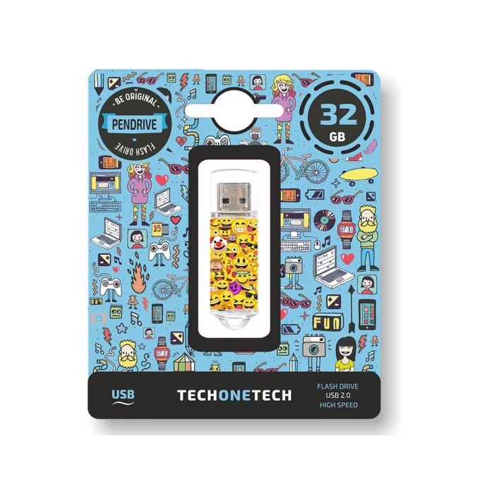 Memoria Usb Tech On Tech Emojitech Emojis 32 grb 3