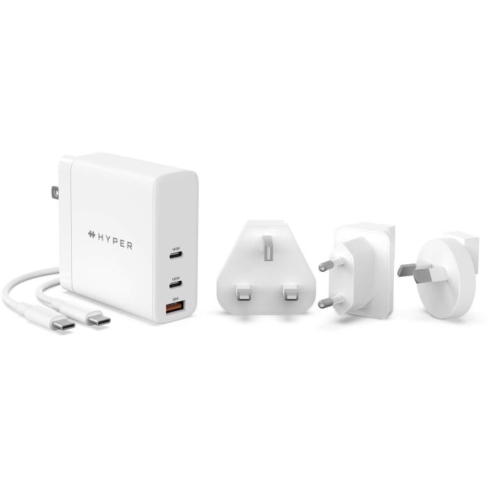 Targus HJG140WW Cargador GaN 140W, Universal, 2 Puertos USB-C, Carga Rápida Power Delivery 3.1, Color Blanco 4 Targus HJG140WW Cargador GaN 140W, Universal, 2 Puertos USB-C, Carga Rápida Power Delivery 3.1, Color Blanco 4