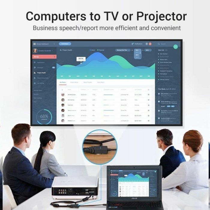 Adaptador HDMI a VGA Vention ACPBB 15 cm 1 Adaptador HDMI a VGA Vention ACPBB 15 cm 1