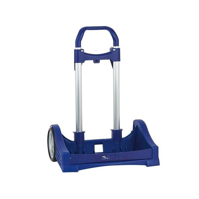 Safta Carro Portamochilas Plegable Evolution Marino, Medidas 85x40x28 cm, Para Transporte de Mochilas Escolares, Edad Recomendada 3+ Años