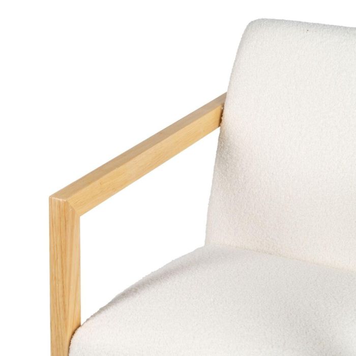 Mecedora Blanco Natural Madera de caucho Tejido 60 x 83 x 72 cm 5 Mecedora Blanco Natural Madera de caucho Tejido 60 x 83 x 72 cm 5