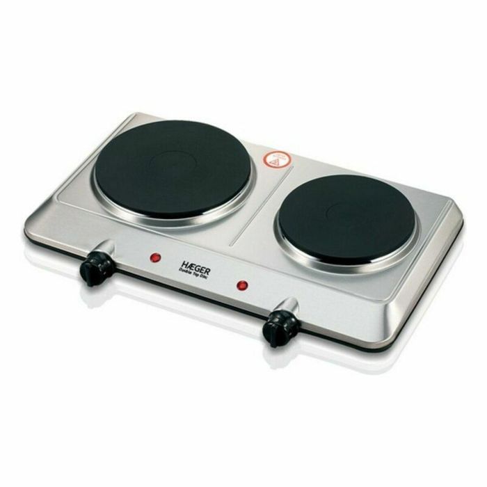Placa Eléctrica de Cocción Haeger HP-02S.015A 2 Fogones Rojo 2250W 0 Placa Eléctrica de Cocción Haeger HP-02S.015A 2 Fogones Rojo 2250W 0