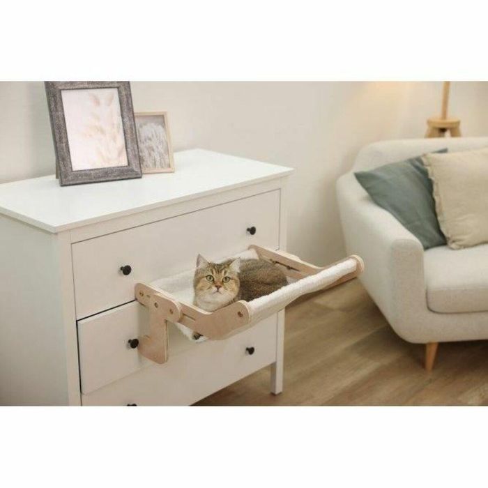 Hamaca para gatos - KERBL - NAP - 42,5 x 47 cm - Madera maciza - Superficie reversible 1