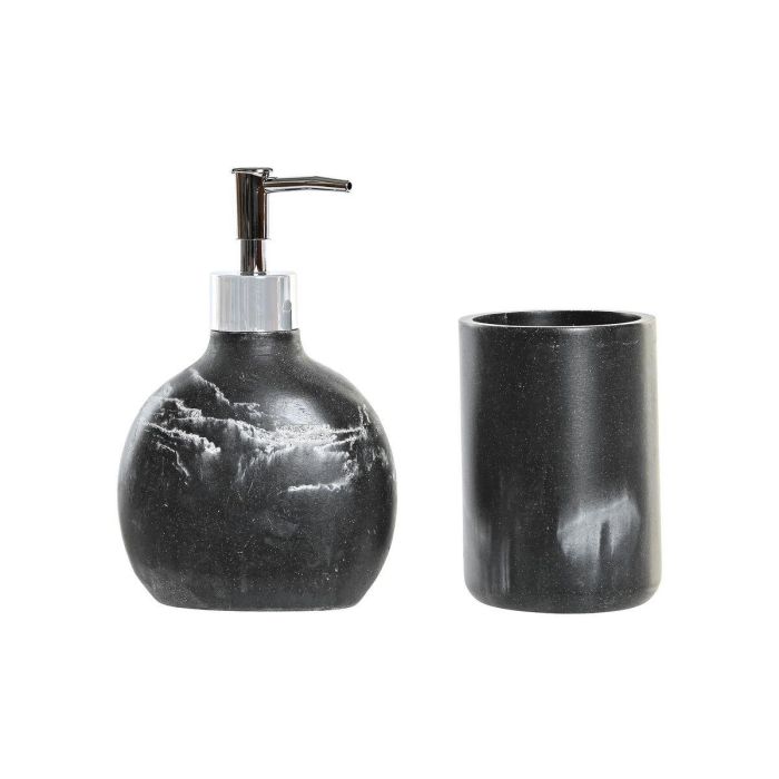 Baño Chic DKD Home Decor Negro 6 x 17 x 11 cm Set de 2 Baño Chic DKD Home Decor Negro 6 x 17 x 11 cm Set de 2