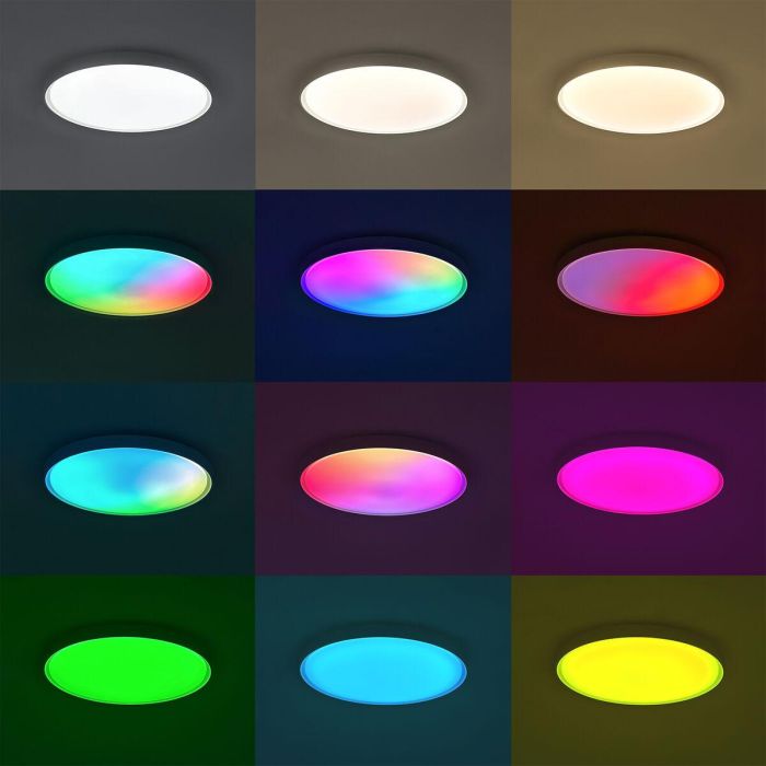 Plafón LED KSIX SmartLED KSIX Halo 2 Blanco Plástico 25 W (3000k - 6500k) (6500 K) 4 Plafón LED KSIX SmartLED KSIX Halo 2 Blanco Plástico 25 W (3000k - 6500k) (6500 K) 4