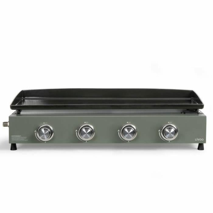 Livoo DOC325 Plancha de gas con 4 Quemadores, Color Verde y Negro 0 Livoo DOC325 Plancha de gas con 4 Quemadores, Color Verde y Negro 0