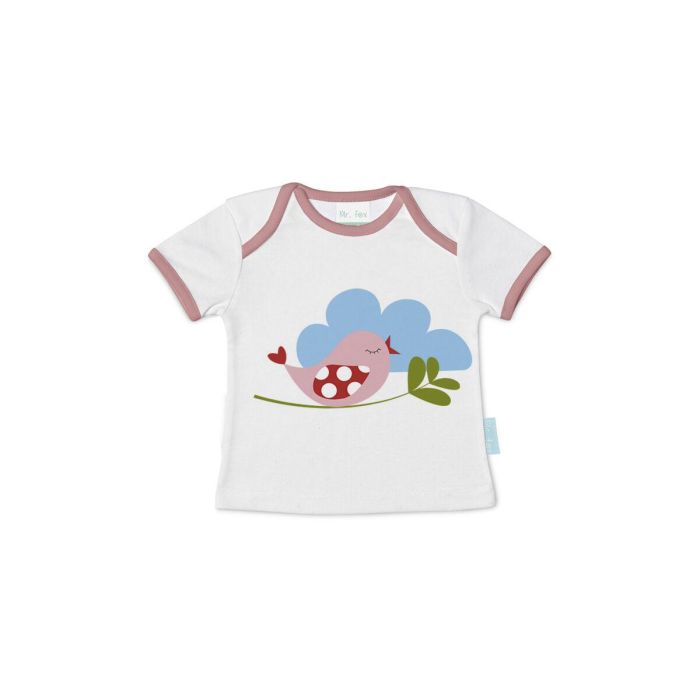 Camiseta de Manga Corta Infantil HappyFriday Mr Fox Little Birds Multicolor 24-36 Meses