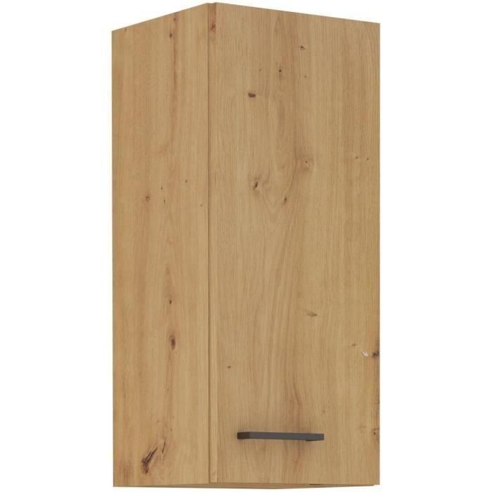 Mueble alto - MODENA - 30 cm - Roble artesanal y negro mate - CUISINIER Mueble alto - MODENA - 30 cm - Roble artesanal y negro mate - CUISINIER