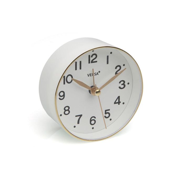 Reloj-Despertador Versa Blanco Plástico Reloj-Despertador Versa Blanco Plástico